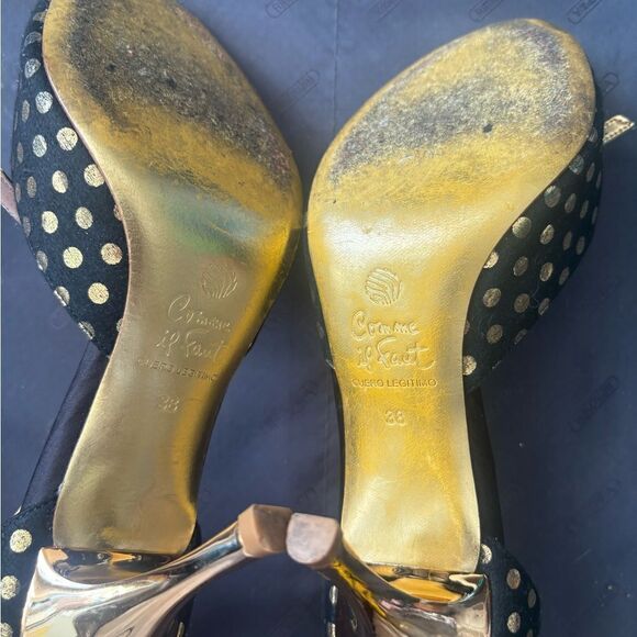 COMME Il FAUT Shoes polka dot y2k sandals rare heels buenos aires open toe - Picture 7 of 9